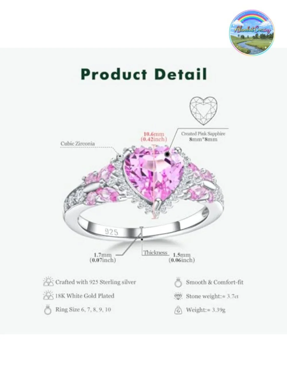 Sterling Silver Butterfly Birthstone Ring Size 6-10